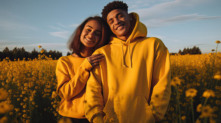 bright yellow hoodieの素材