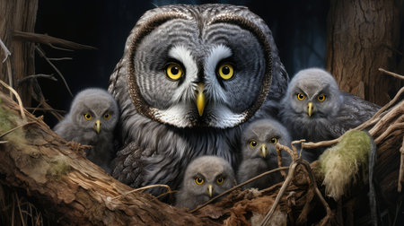 predator great gray owlの素材