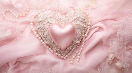 passion heart background pinkの素材