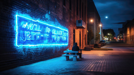 wall light blue lightsの素材