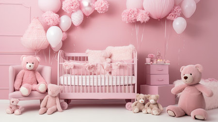 nursery pink babyの素材