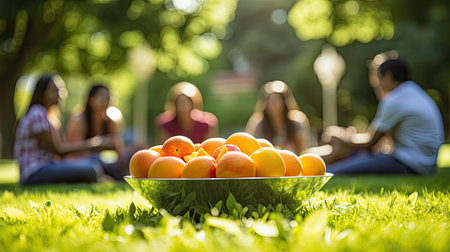 friends summer orange fruit In the second photographの素材