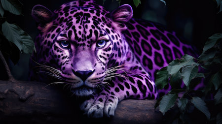 branch purple leopardの素材