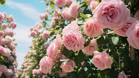 shot pink rose borderの素材