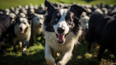 flock field sheep farmの素材