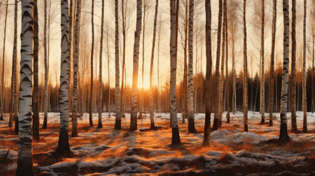 light birch branchesの素材