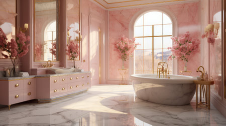 walls pastel pink marbleの素材