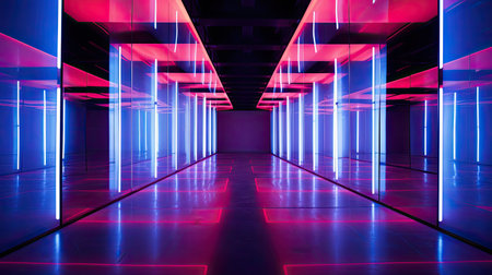 warm red and blue lightの素材