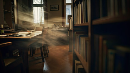 books blurred home interior emptyの素材