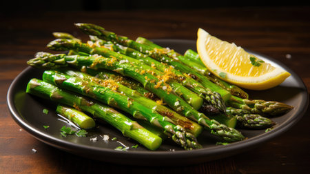 organic delicious asparagus greenの素材