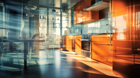 stylish blurred hdr interiorの素材