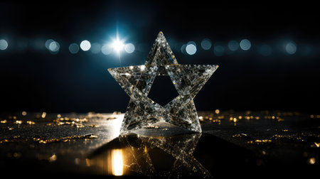symbol glitter star of davidの素材