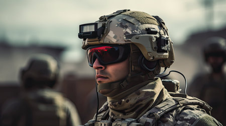 defense soldier technology In the second photographの素材