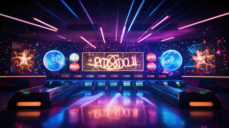 pins bowling neon lightの素材