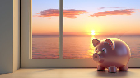 money pink piggy bankの素材