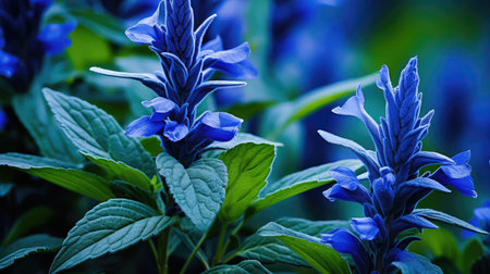 bloom blue salviaの素材