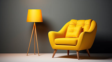 interior yellow chairの素材