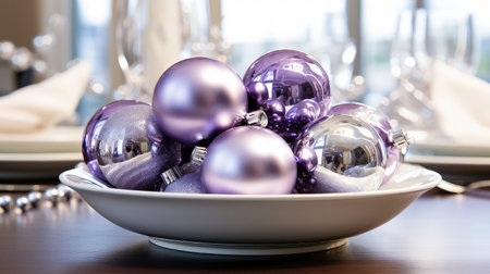 ornament purple christmas ball In the second photoの素材