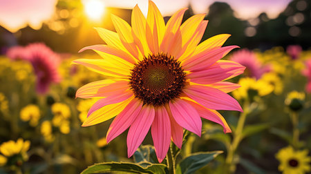 bright yellow pinkの素材