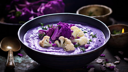 cream purple foodの素材