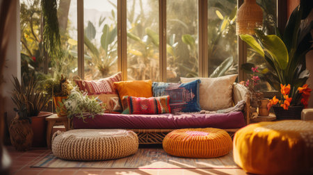 cozy blurred boho interiorの素材