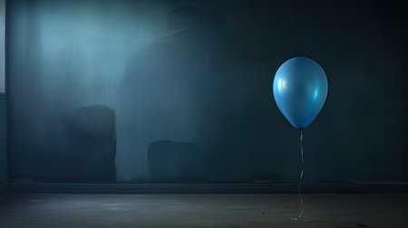 lit dark blue balloonsの素材