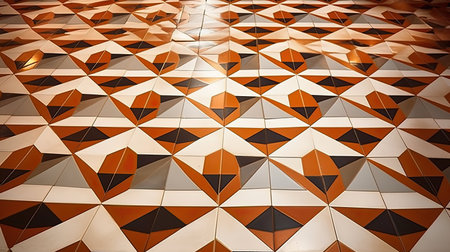 floor geometric star patternの素材