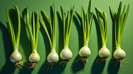 garden young green onion In the second photoの素材
