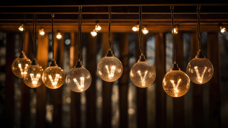 whimsical light bulb lettersの素材