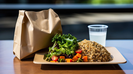 recycled brown bag lunchの素材