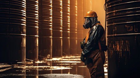 pump oil workerの素材