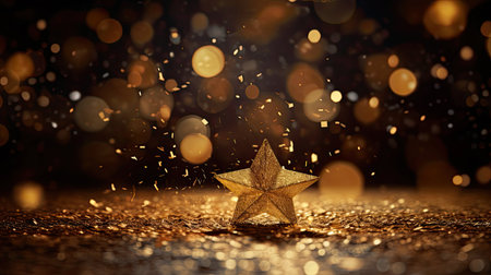 atmosphere gold glitter starの素材