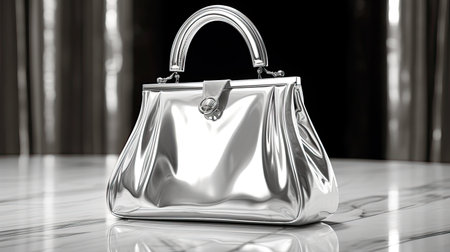 glamorous silver bagの素材