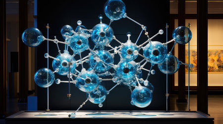 illuminated blue moleculesの素材