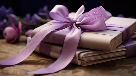 romantic purple bow ribbonの素材