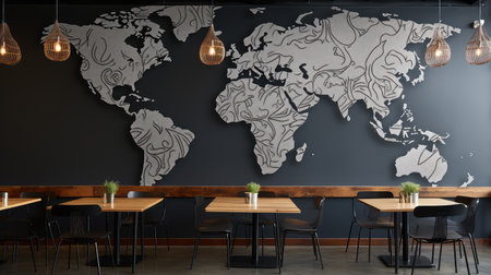 travel gray global mapの素材