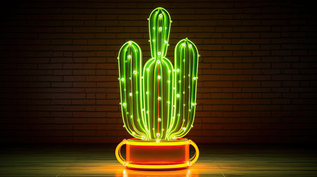 cactus neon light freeの素材