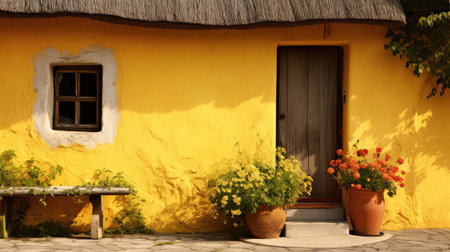 rustic yellow stuccoの素材