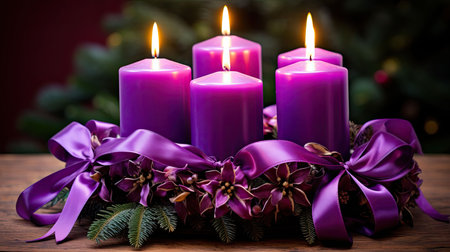 lush advent wreath purpleの素材
