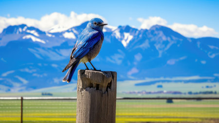 feathers mountain blue birdの素材