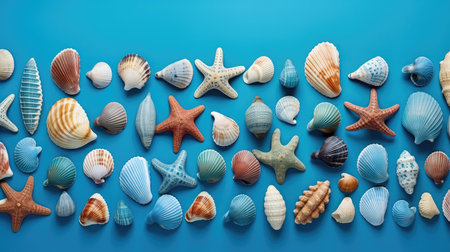 bright clean blue backgroundの素材