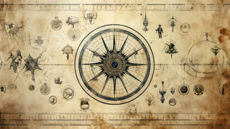 horoscope astrology patternの素材