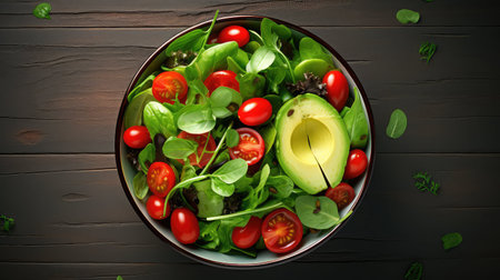 bowl salad avocado backgroundの素材