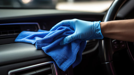 cleaning blue microfiber ragsの素材