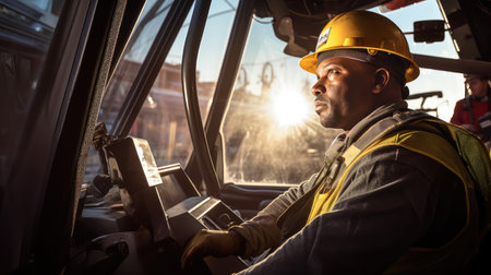 safety construction worker in sunの素材