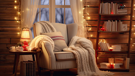 nook blurred christmas interiorの素材