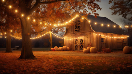 foliage fall lightsの素材