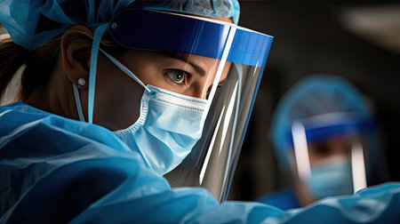 isolation nurse in personal protective equipmentの素材