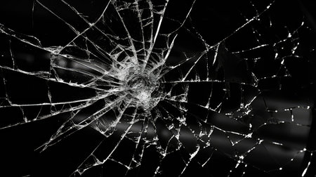reflection broken glass darkの素材
