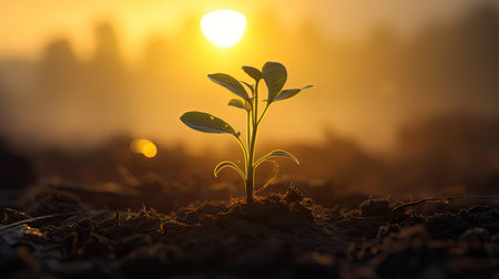 nature sprout silhouetteの素材